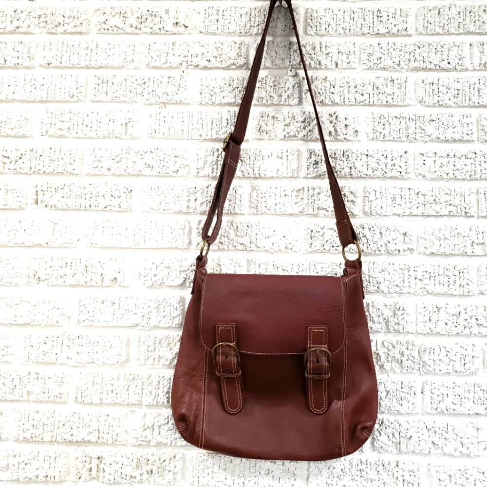 Boden Leather Saddle Bag Crossbody Purse